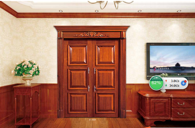 重慶鑫順來X-2001復古雕花實木烤漆門