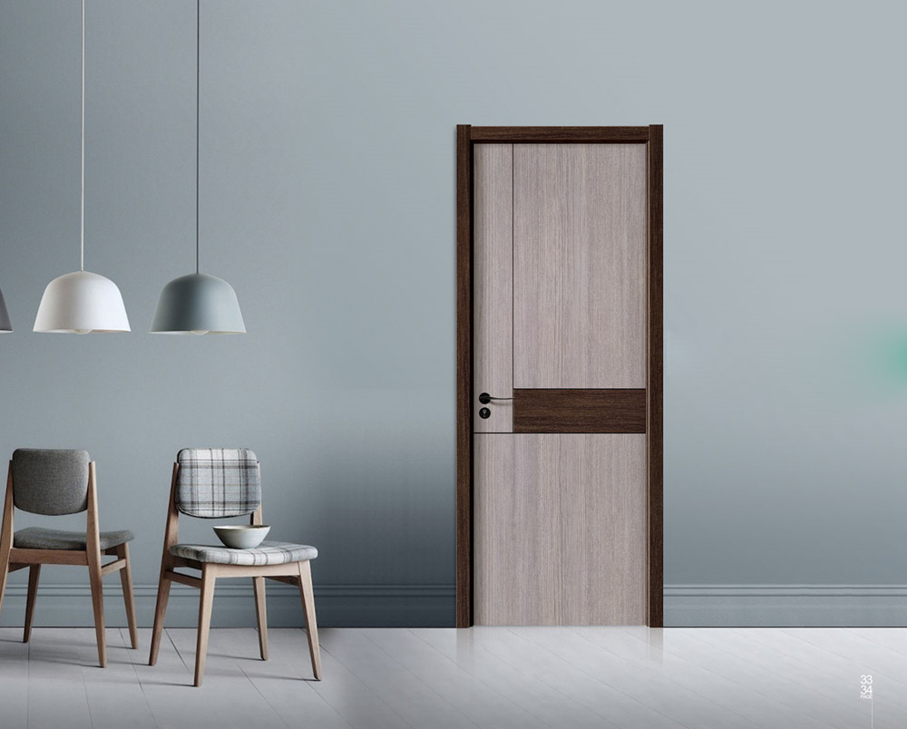 廠價直銷鑫順來X-2606雕花拼貼叉色實木烤漆門