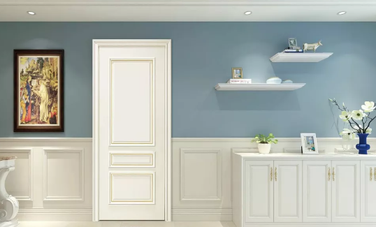 廠價(jià)直銷鑫順來X-5018平開外扣描色實(shí)木烤漆門