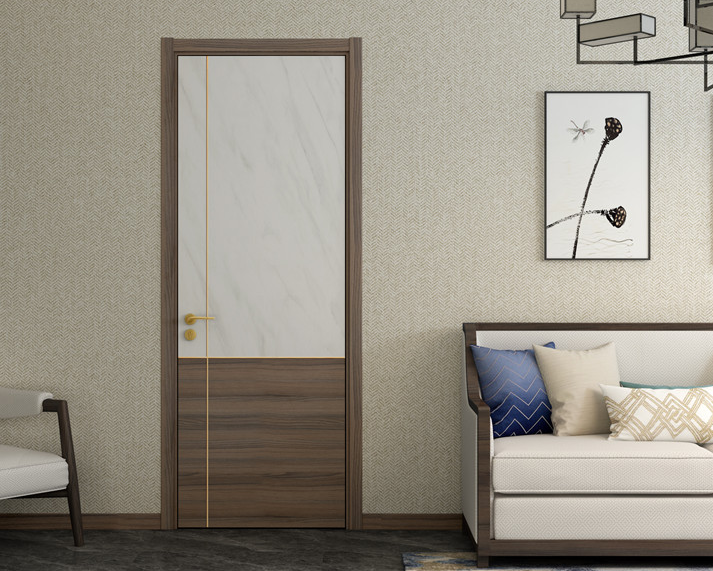 廠價直銷鑫順來X-6040平開拼貼實木烤漆門