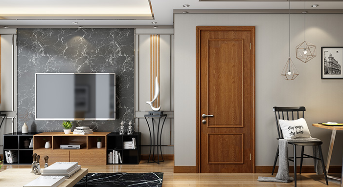 廠價直銷鑫順來X-8006平開外扣實木烤漆門