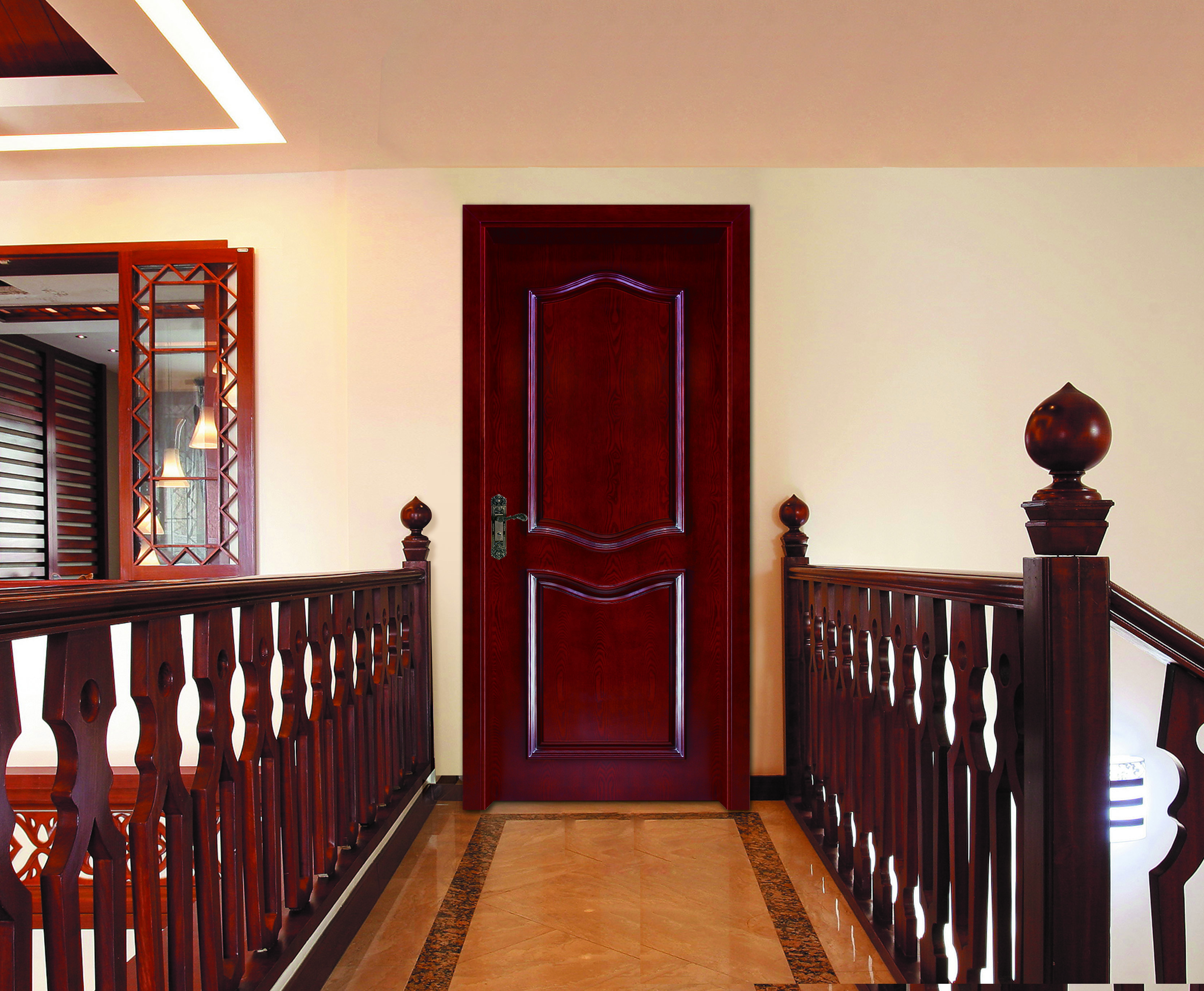 廠價直銷鑫順來X-8011平開扣實木烤漆門