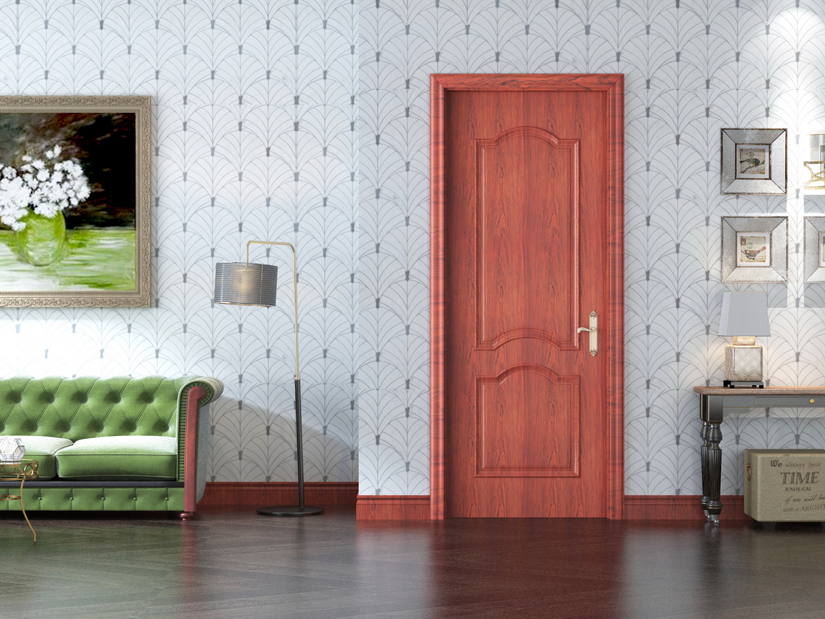 廠價直銷鑫順來X-8029平開外扣實木烤漆門