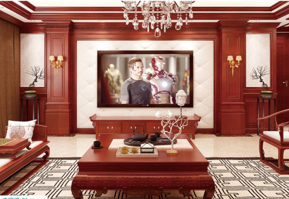 廠價(jià)直銷鑫順來(lái)XSL-2130中式豪華電視墻