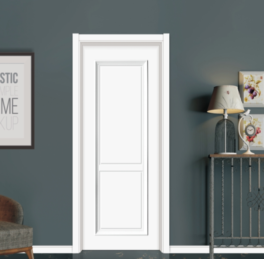 廠價直銷鑫順來X-9001平開帶扣線實木烤漆門