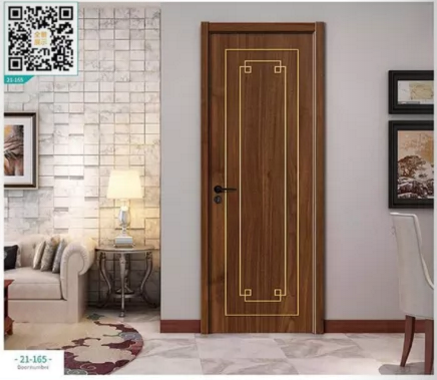 廠價(jià)新款鑫順來21-165掃碼輕奢鑲金屬條木門，掃二維碼看裝修風(fēng)格