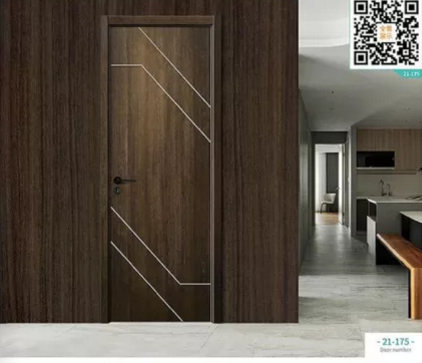 廠價新款鑫順來21-176掃碼輕奢木門，掃二維碼看裝修風格